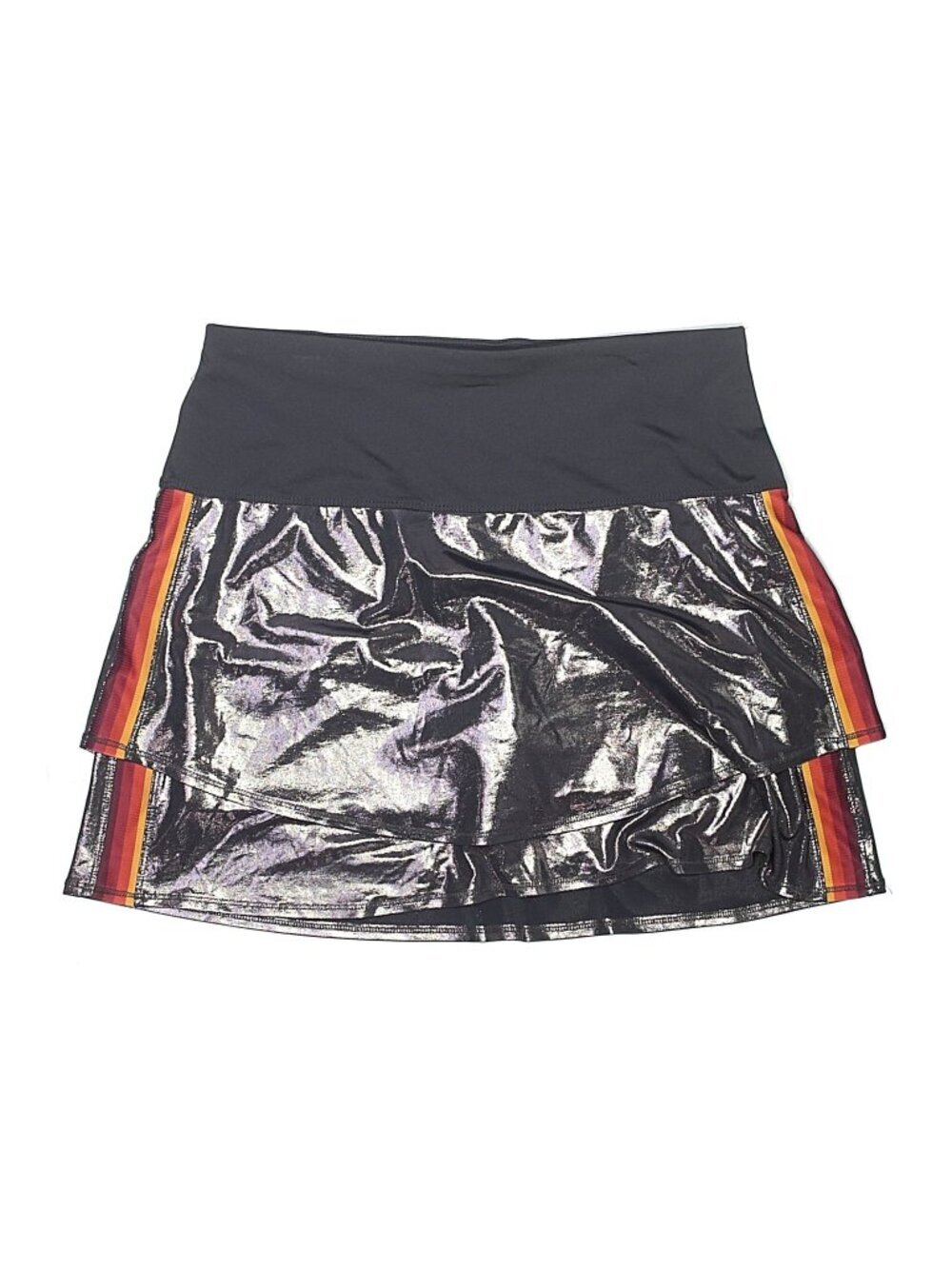 Lucky in Love golf skirt sz Medium side stripe Skort grey silver Perfect